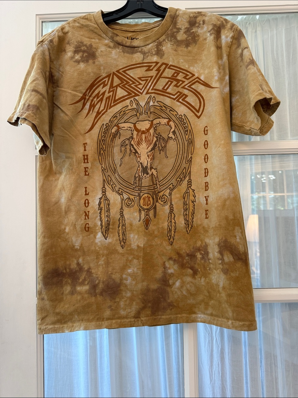 Eagles Graphic Tie-Dye Brown Short Sleeve Men’s T-Shirt